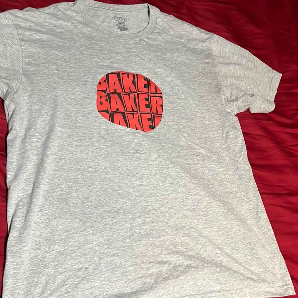 BAKER SKATEBOARDS gray shirt (XL)